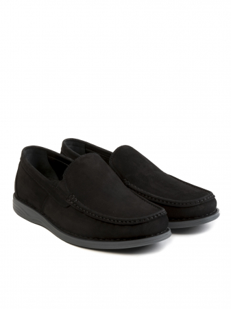 Casual Deep Black Loafers – Piele Naturală, Design Elegant, Confort Maximal [2]