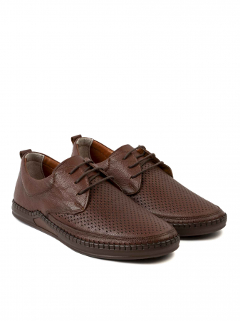 Casual Russet Brown Aired Derby – Piele Naturală, Confort Premium, Talpă Rezistentă [2]