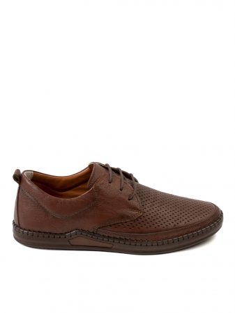 Casual Russet Brown Aired Derby – Piele Naturală, Confort Premium, Talpă Rezistentă [1]