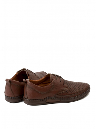 Casual Russet Brown Aired Derby – Piele Naturală, Confort Premium, Talpă Rezistentă [3]
