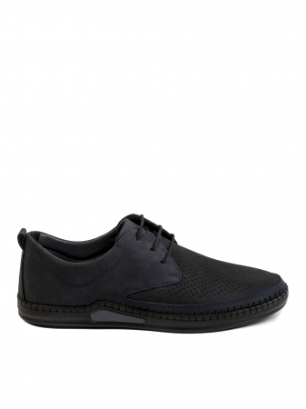 Casual Space Blue and Black Airy Derby – Piele Naturală, Confort Premium, Talpă Rezistentă [1]