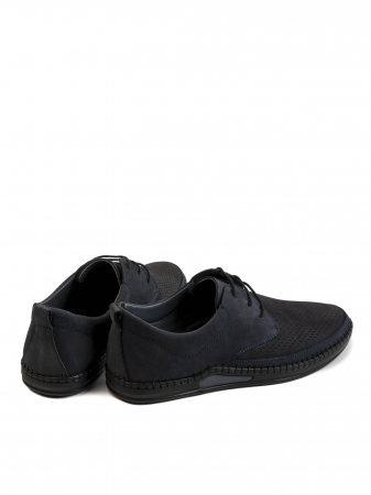 Casual Space Blue and Black Airy Derby – Piele Naturală, Confort Premium, Talpă Rezistentă [3]