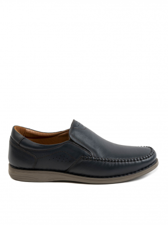 Casual Steel Blue Loafers – Piele Naturală, Design Elegant, Confort Maximal [1]