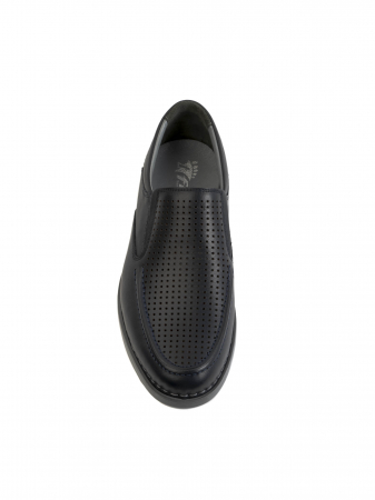 Loafers - Casual Textured Airy All Black Loafers – Piele Naturală, Design Elegant, Confort Maximal