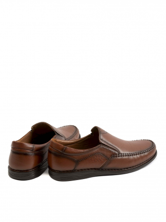 Casual Textured Russel Brown Loafers – Piele Naturală, Design Elegant, Confort Maximal [3]