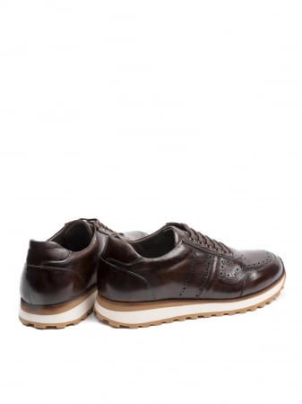 Chocolate Brown Sneakers – Piele Naturală, Construcție Manuală, Detalii Exclusiviste [3]