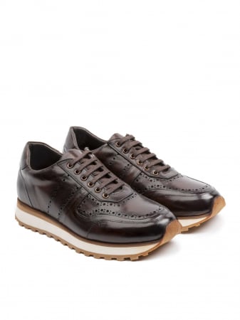Chocolate Brown Sneakers – Piele Naturală, Construcție Manuală, Detalii Exclusiviste [2]