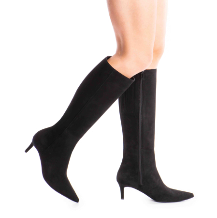 Cizme damă din piele naturală velur neagră – Model 1563 [2]