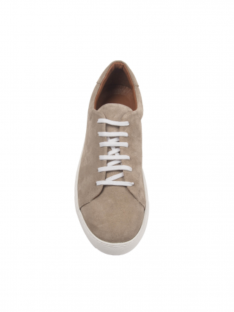 Sneakers - Ecru Brown Sneakers – Piele Naturală, Construcție Manuală, Detalii Exclusiviste