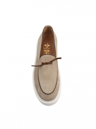 Loafers - Ecru Yellow and White Loafers – Piele Naturală, Design Elegant, Confort Maximal