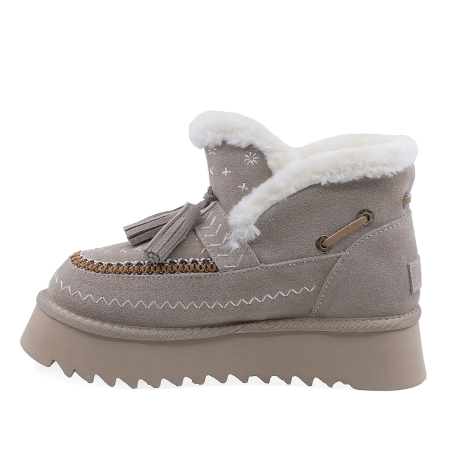 Ghete Dama Casual Anna Viotti Piele Intoarsa D113-4 Gri [2]