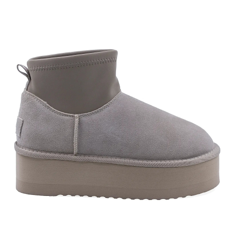 Ghete - Ghete Dama Casual Anna Viotti Piele Intoarsa D113-9 Taupe