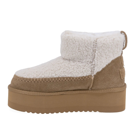 Ghete Dama Casual Anna Viotti Piele Intoarsa D113-KIS Camel [2]