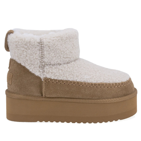 Ghete - Ghete Dama Casual Anna Viotti Piele Intoarsa D113-KIS Camel