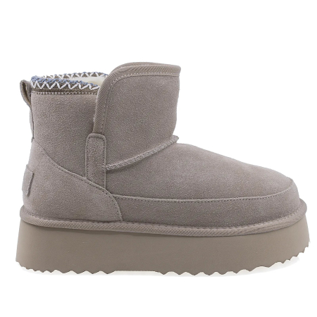 Ghete - Ghete Dama Casual Anna Viotti Piele Intoarsa D114-JRGB001-1 Bej