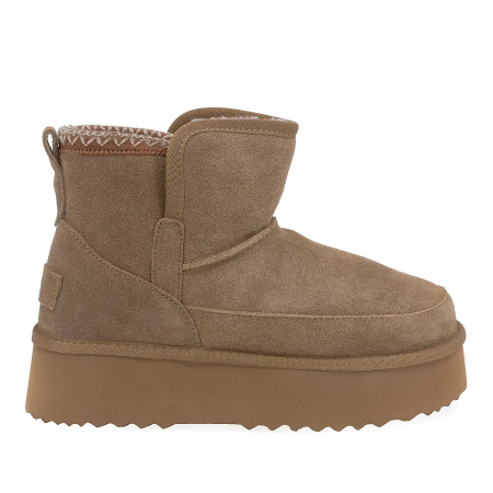 Ghete - Ghete Dama Casual Anna Viotti Piele Intoarsa D114-JRGB001-1 Camel