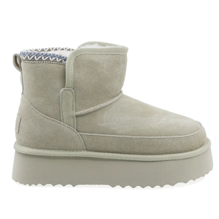 Ghete - Ghete Dama Casual Anna Viotti Piele Intoarsa D114-JRGB001-1 Kaki