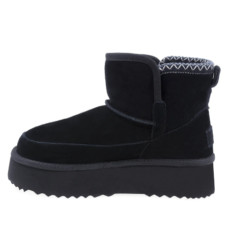Ghete Dama Casual Anna Viotti Piele Intoarsa D114-JRGB001-1 Negru [2]