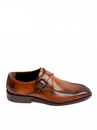 Hand Painted Russet Brown MonkStap – Piele Naturală, Construcție Manuală, Detalii Exclusiviste [1]