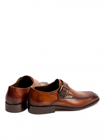 Hand Painted Russet Brown MonkStap – Piele Naturală, Construcție Manuală, Detalii Exclusiviste [3]