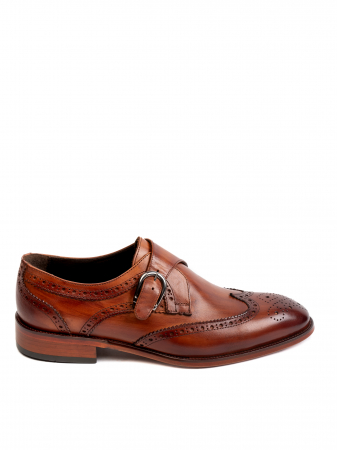Hand Painted Walnut Brown Monk Strap – Piele Naturală, Construcție Manuală, Detalii Exclusiviste [1]