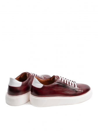 Hand Painted Walnut Brown Sneakers – Piele Naturală, Construcție Manuală, Detalii Exclusiviste [1]