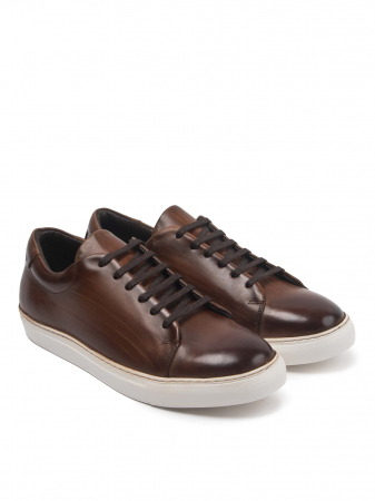 Hand Painted Walnut Sneakers – Piele Naturală, Construcție Manuală, Detalii Exclusiviste [2]