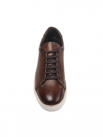 Sneakers - Hand Painted Walnut Sneakers – Piele Naturală, Construcție Manuală, Detalii Exclusiviste