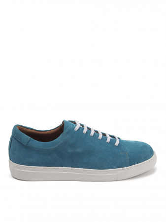 Olympic Blue Sneakers – Piele Naturală, Construcție Manuală, Detalii Exclusiviste [1]