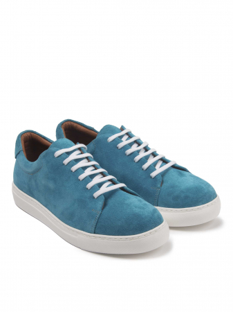 Olympic Blue Sneakers – Piele Naturală, Construcție Manuală, Detalii Exclusiviste [2]