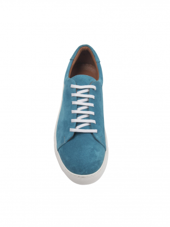 Sneakers - Olympic Blue Sneakers – Piele Naturală, Construcție Manuală, Detalii Exclusiviste