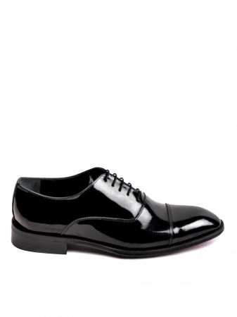 Oxford Deep Gloss Black Piele Naturală, Construcție Manuală, Detalii Exclusiviste [1]