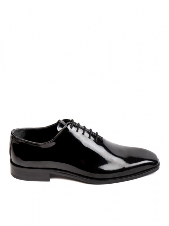 Oxford Gloss Deep Black – Piele Italiană, Pictați Manual, Talpă Roșie [1]