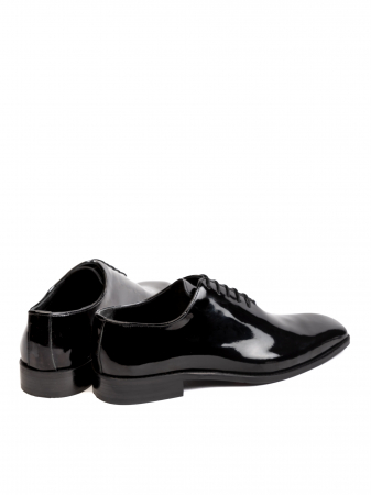 Oxford Gloss Deep Black – Piele Italiană, Pictați Manual, Talpă Roșie [3]