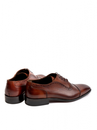 Oxford Hand Painted Hickory – Piele Naturală, Pictați Manual, Talpă Roșie [3]