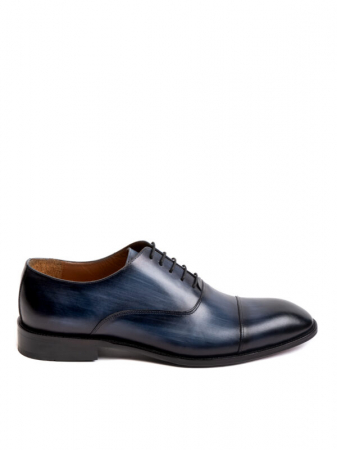 Oxford Hand Painted Radiant Blue – Piele Naturală, Pictați Manual, Talpă Hibridă din Cauciuc și Piele [1]