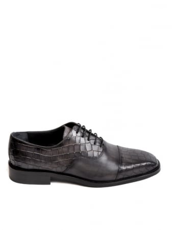 Oxford Hand Painted Scaled All Black – Piele Naturală, Pictați Manual, Talpă Neolite [1]