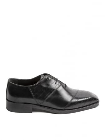 Oxford Hand Painted Space Black Manuscript – Piele Naturală, Pictați Manual, Talpă Roșie [1]
