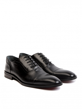 Oxford Textured Black Din Piele De Vitel Piele Naturală, Construcție Manuală, Detalii Exclusiviste [2]