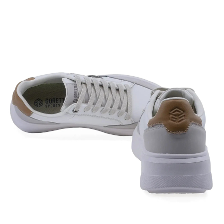 Pantofi barbati casual bej din piele naturala Goretti cu talpa usoara [3]