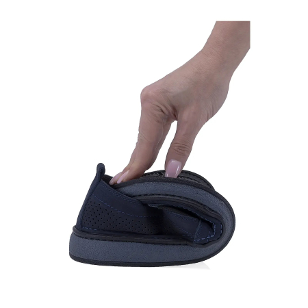 Pantofi barbati casual bleumarin din piele nabuc Goretti cu talpa flexibila [3]