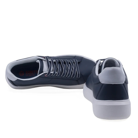 Pantofi barbati casual bleumarin din piele naturala Goretti cu talpa usoara [2]