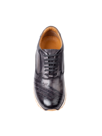 Sneakers - Pantofi casual din piele pentru bărbați Urban Script Burgundy