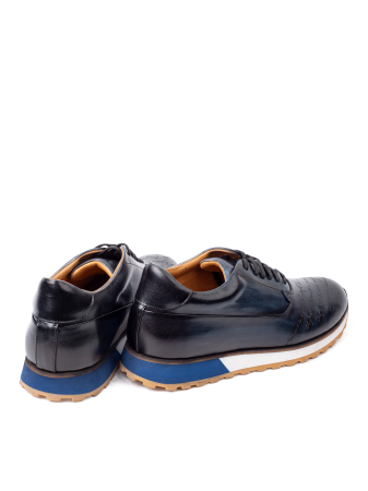 Pantofi casual din piele pentru bărbați Urban Script Navy [3]