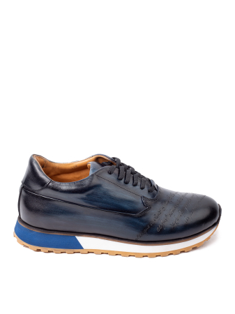 Pantofi casual din piele pentru bărbați Urban Script Navy [4]