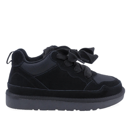 Pantofi - Pantofi Dama Casual Anna Viotti Piele Intoarsa D114-PK2690-1 Negru