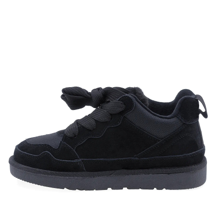 Pantofi Dama Casual Anna Viotti Piele Intoarsa D114-PK2690-1 Negru [2]