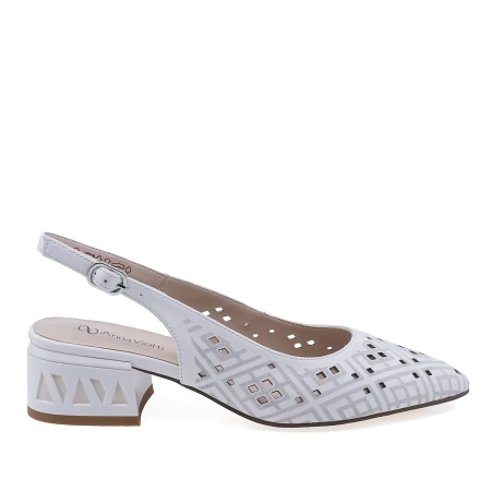 Pantofi - Pantofi dama eleganti Anna Viotti piele naturala, D106-QH3A236-GW1068V-J albi