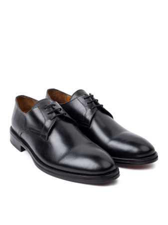 Pantofi de piele pentru bărbați Derby Black Classic [3]
