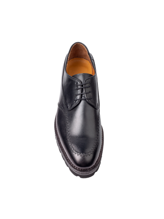 Derby - Pantofi de piele pentru bărbați Derby Black Urban Chunky